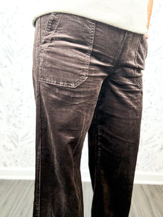 Jodi Straight Velveteen | Chocolate