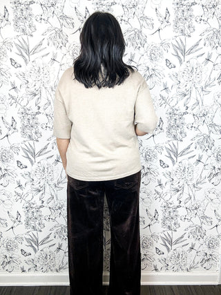 Jodi Straight Velveteen | Chocolate