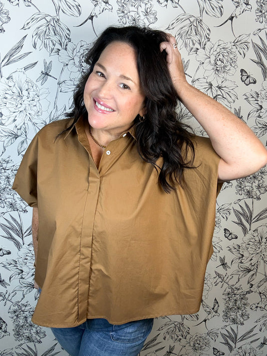 The Classic Boxy Top | Caramel