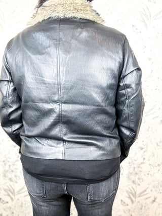 Aspen Frost Faux Fur Leather Jacket