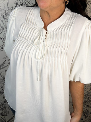 Heirloom Pintuck Blouse in Curvy