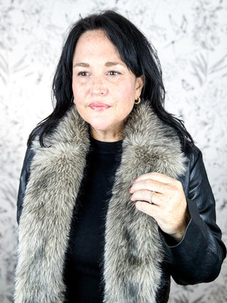 Aspen Frost Faux Fur Leather Jacket