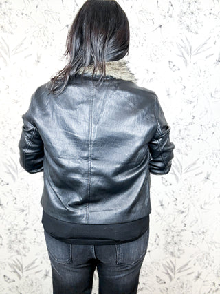 Aspen Frost Faux Fur Leather Jacket