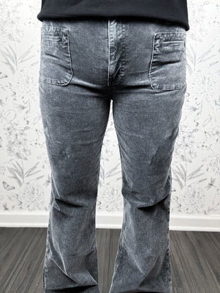 Ana Patch Pocket Cords | Charcoal