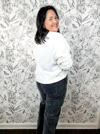 Ana Patch Pocket Cords | Charcoal