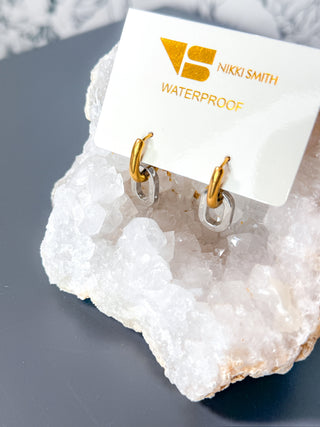 Mixed Metal Link Hoops