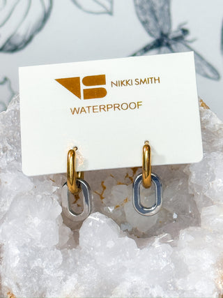 Mixed Metal Link Hoops