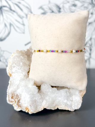 Freshwater Pearl Stretch Beaded Bracelet