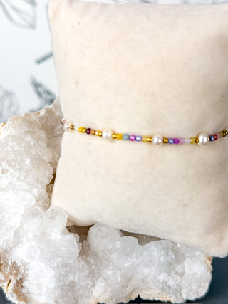 Freshwater Pearl Stretch Beaded Bracelet