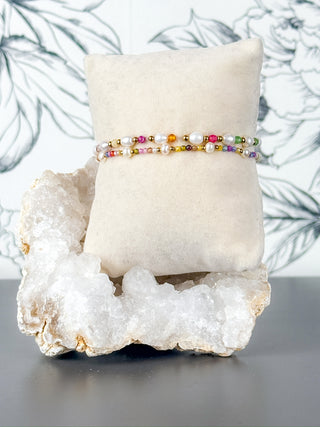 Freshwater Pearl Stretch Beaded Bracelet