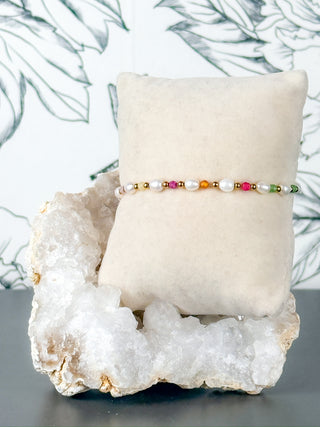 Freshwater Pearl Stretch Beaded Bracelet