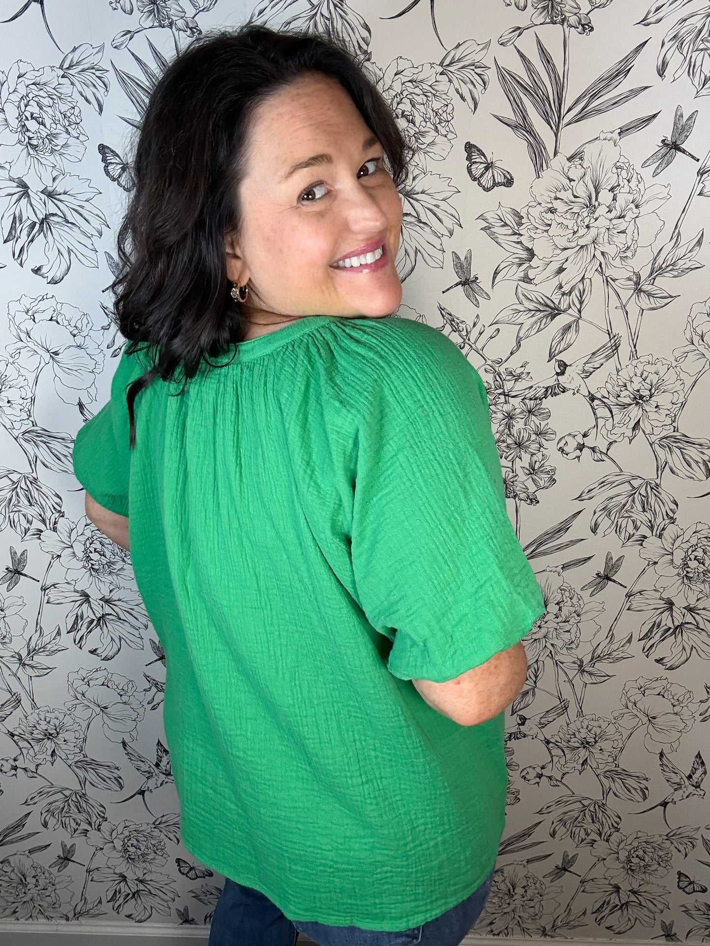 Clover Coast Gauze Top