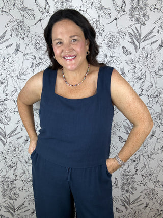 Charli Linen Tank | Eclipse
