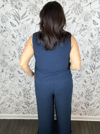 Charli Linen Tank | Eclipse
