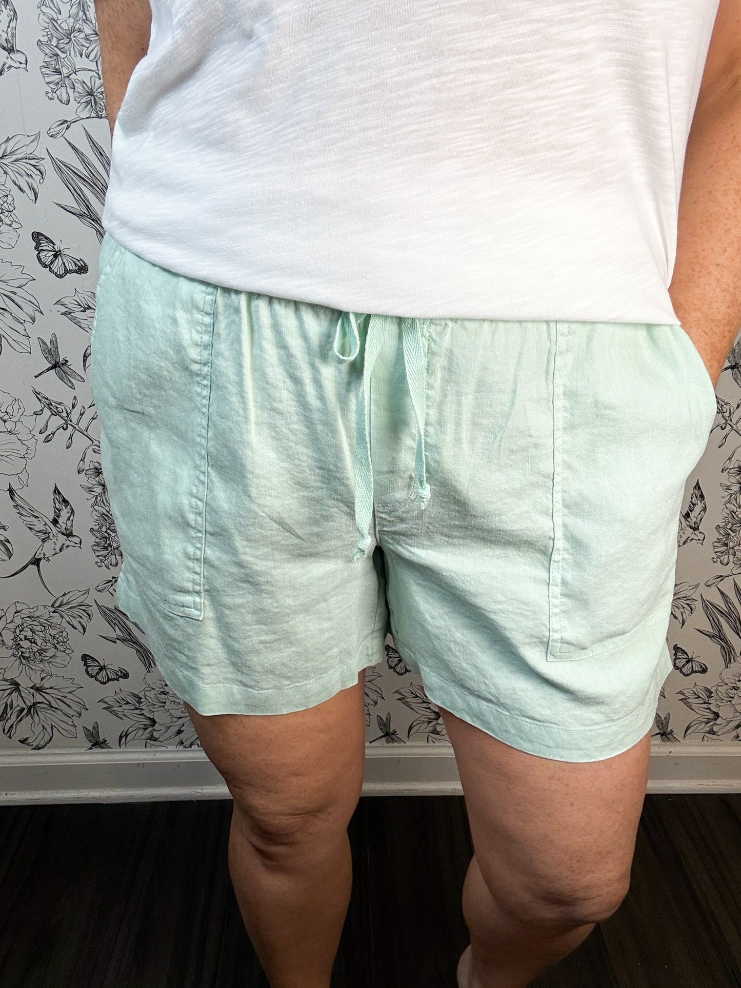 linen drawstring shorts KUT FROM THE KLOTH MINT