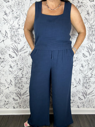 Charli Linen Tank | Eclipse