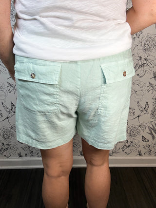 Katana Linen Short in Mint