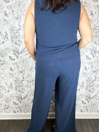 Charli Linen Tank | Eclipse