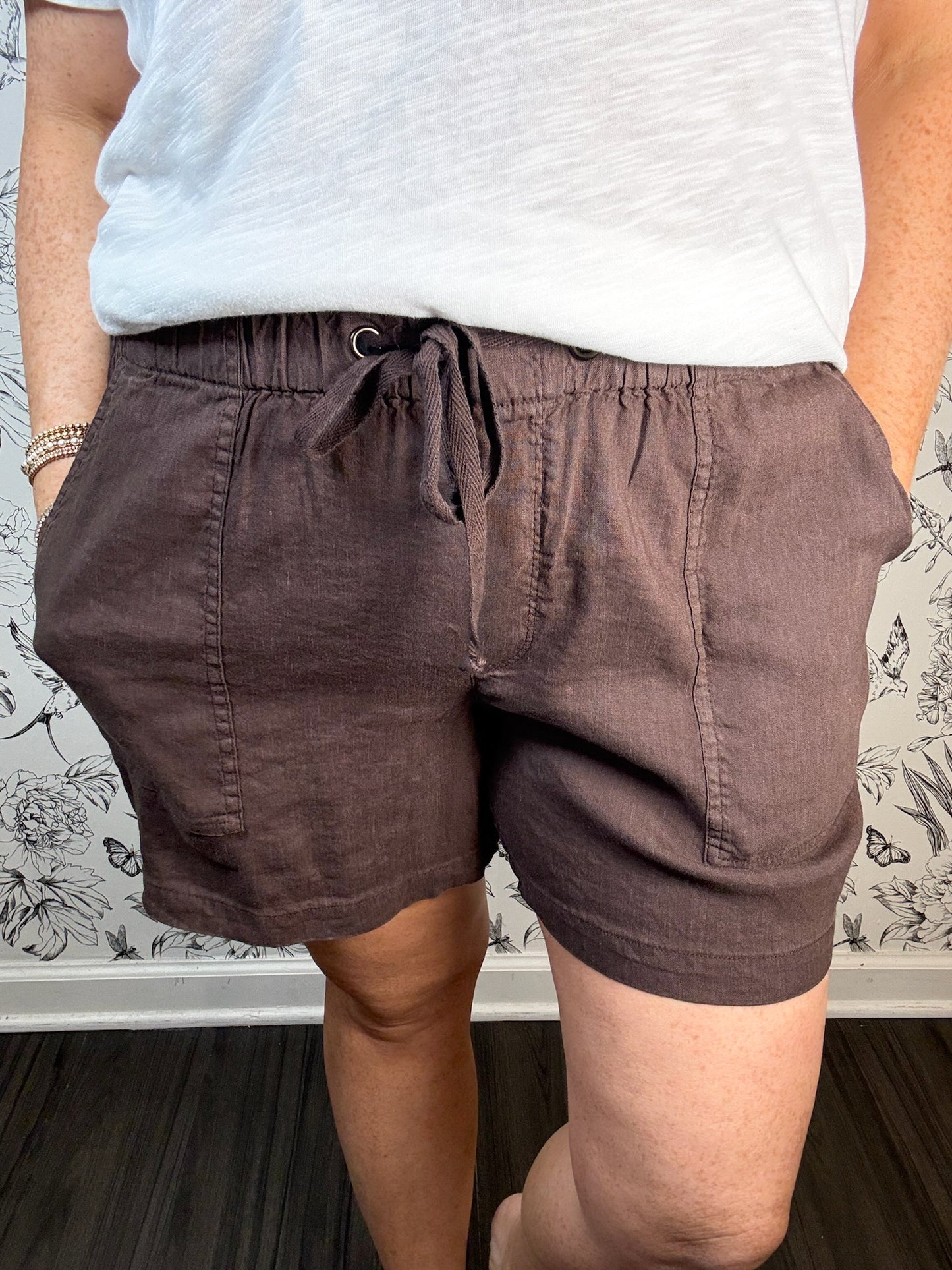 Katana Linen Short in Chocolate