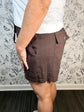 Katana Linen Short in Chocolate