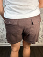 Katana Linen Short in Chocolate