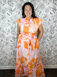 pink and orange floral maxi dress SUGAR LIPS