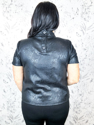 Claudia Suede Snake Blouse