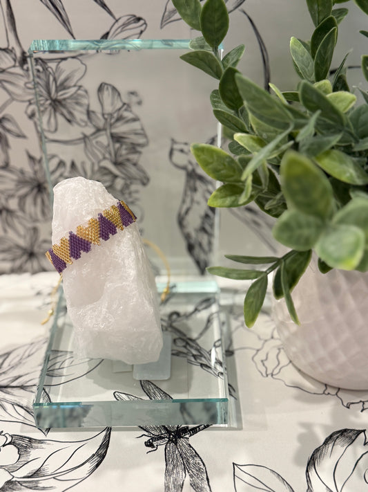 Geaux Claire Beaded Bracelet