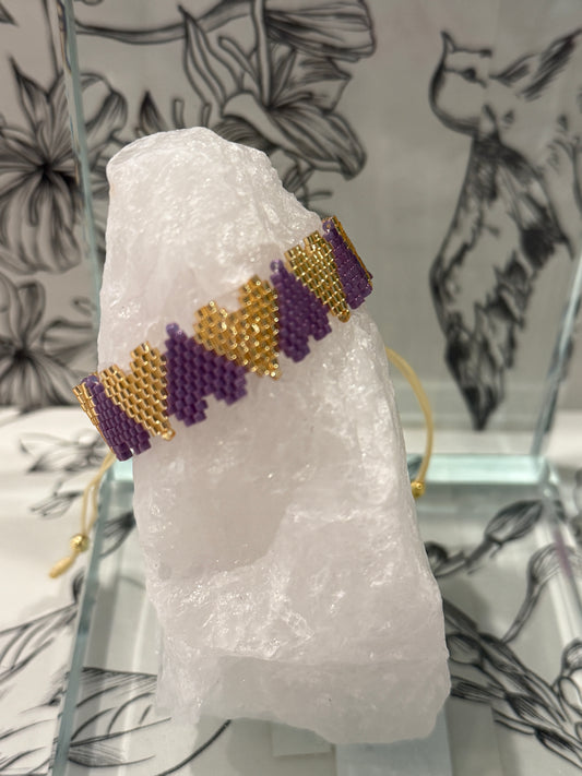 Geaux Claire Beaded Bracelet
