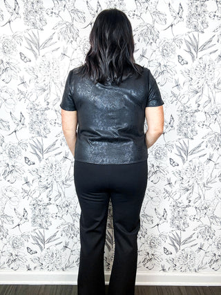 Claudia Suede Snake Blouse