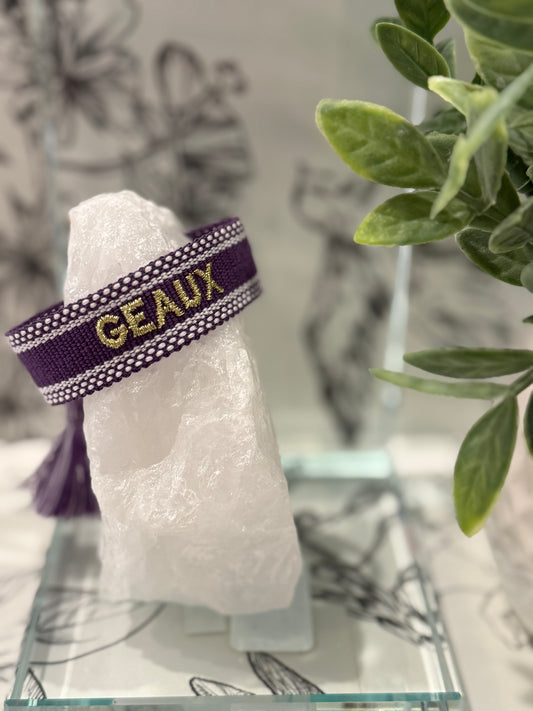 Geaux Canvas Tassel Bracelet - Best & Co. Boutique