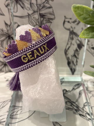 Geaux Canvas Tassel Bracelet - Best & Co. Boutique