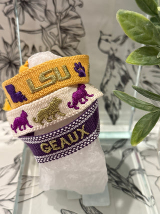Geaux Canvas Tassel Bracelet - Best & Co. Boutique