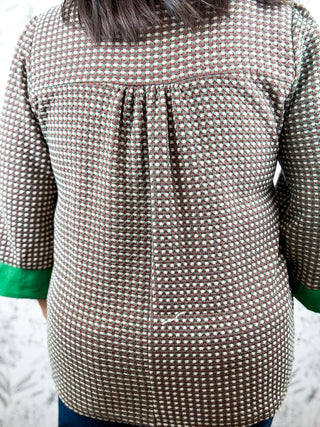 Greenline Retro Knit Blouse