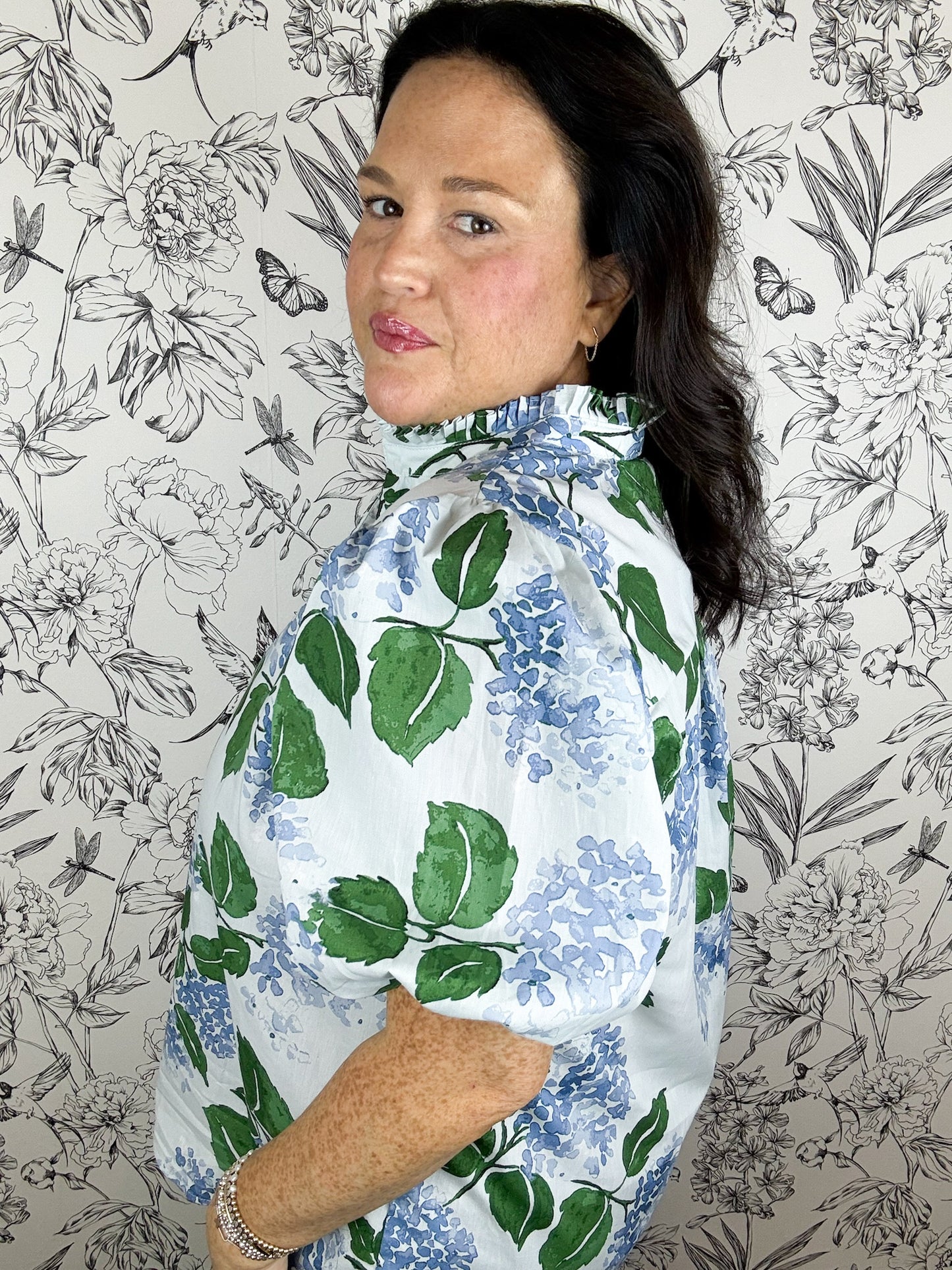 Mira Hydrangea Blouse