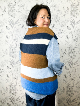 Heritage Stripe Shawl Collar Cardigan