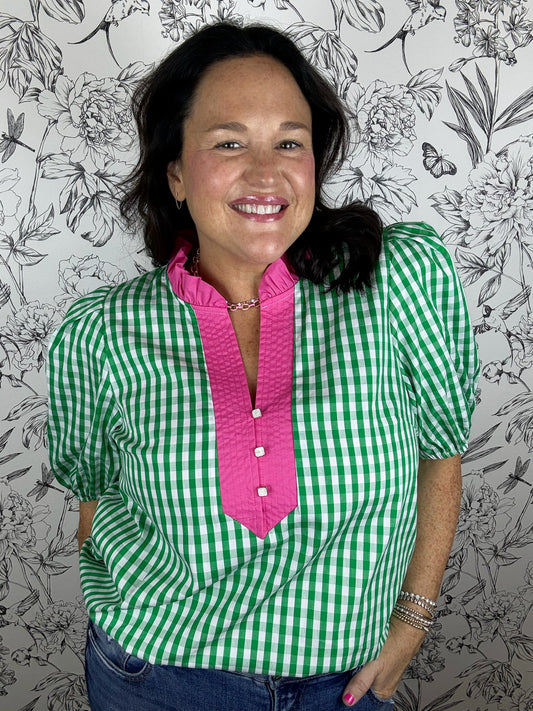Sweet Clover Gingham Blouse