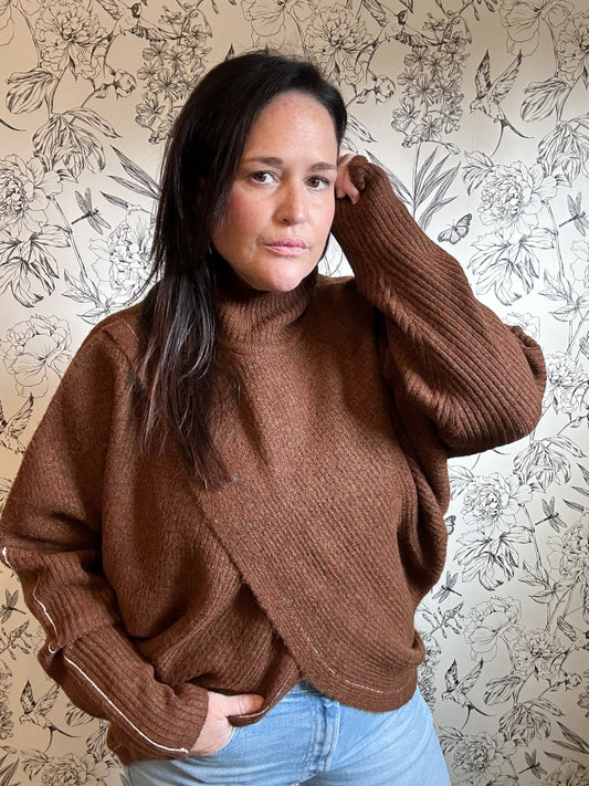 The Rae Cross-Over Sweater - Best & Co. Boutique