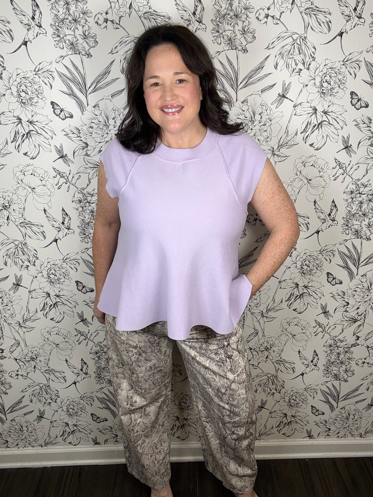 Snake Print Barrel Pant