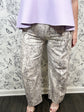 snake print barrel denim ENTRO