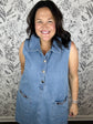 Saddle Up Horsebit Denim Mini Dress