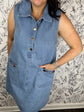 Saddle Up Horsebit Denim Mini Dress