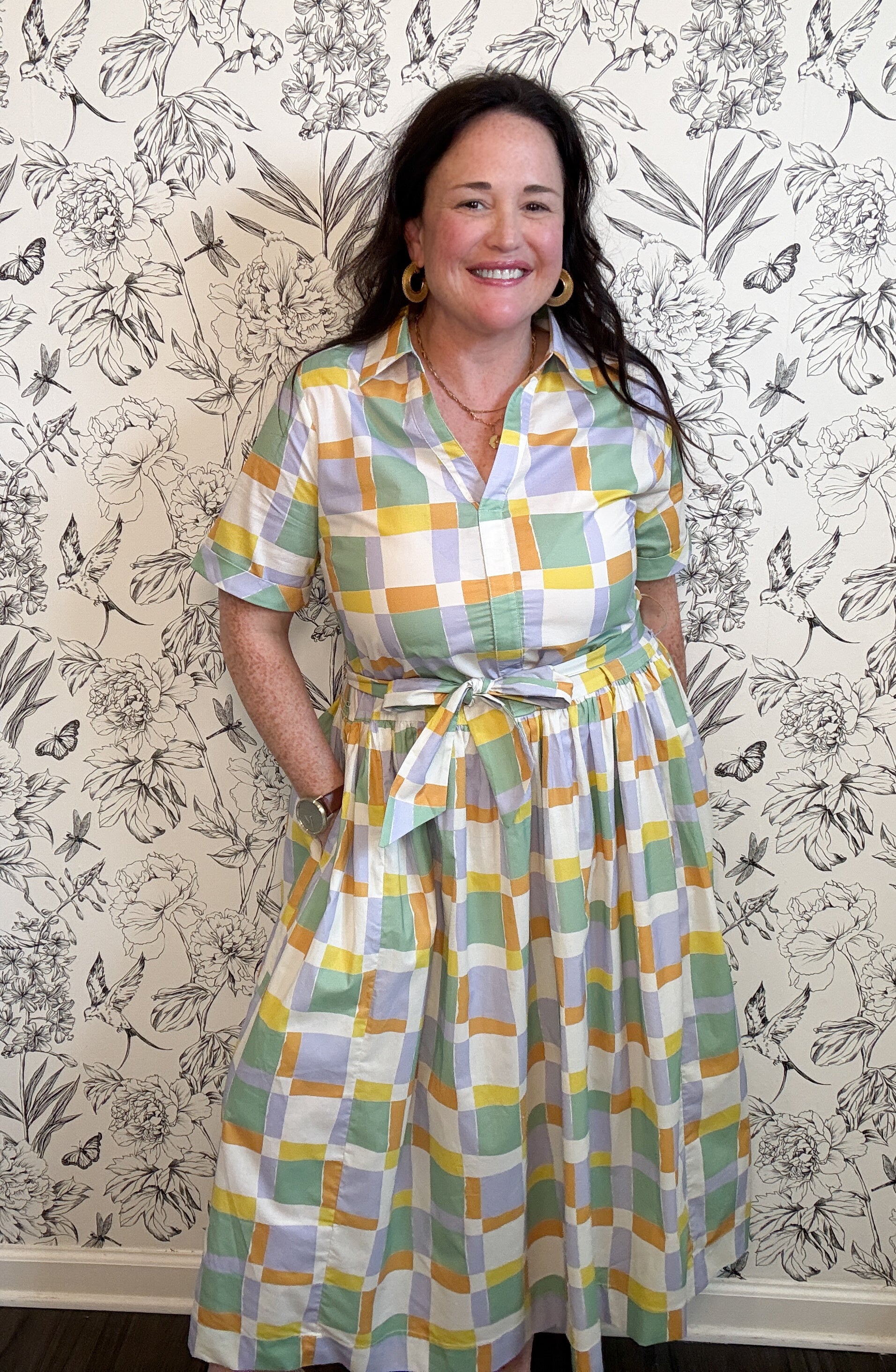 The Jenny Lynn Abstract Belted Midi Dress - Best & Co. Boutique