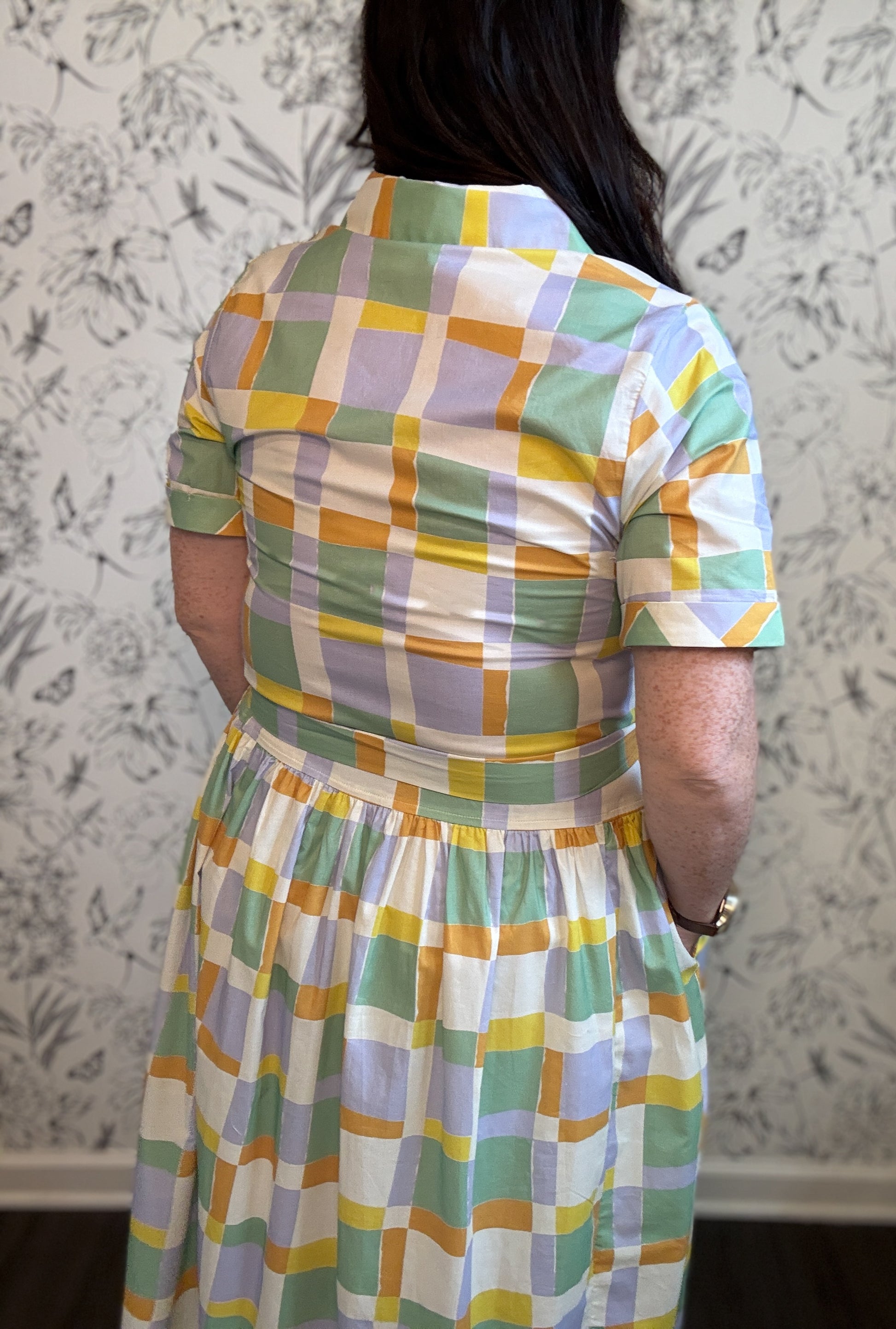 The Jenny Lynn Abstract Belted Midi Dress - Best & Co. Boutique