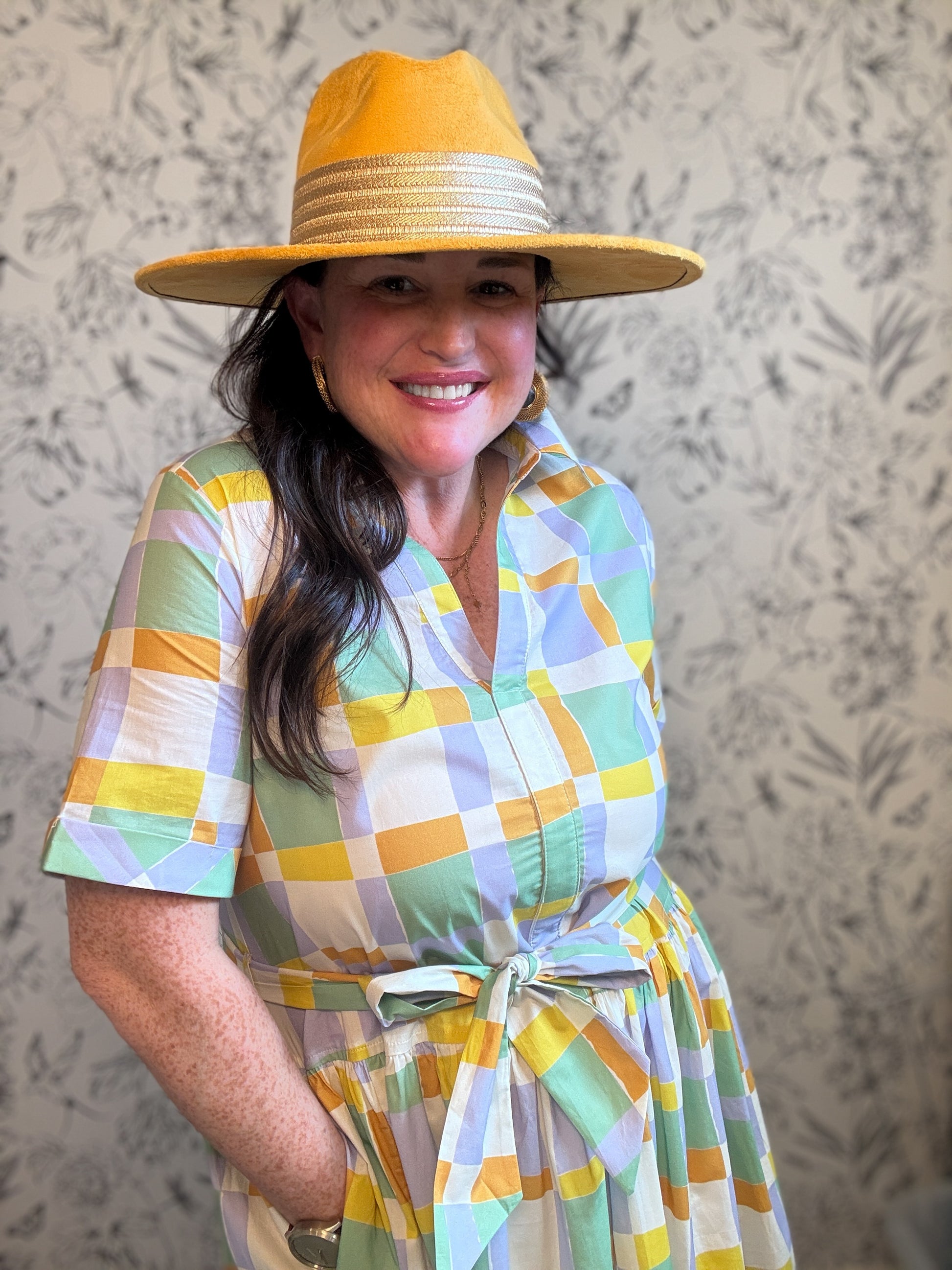 The Jenny Lynn Abstract Belted Midi Dress - Best & Co. Boutique