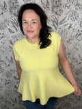 yellow swing knit top ENTRO