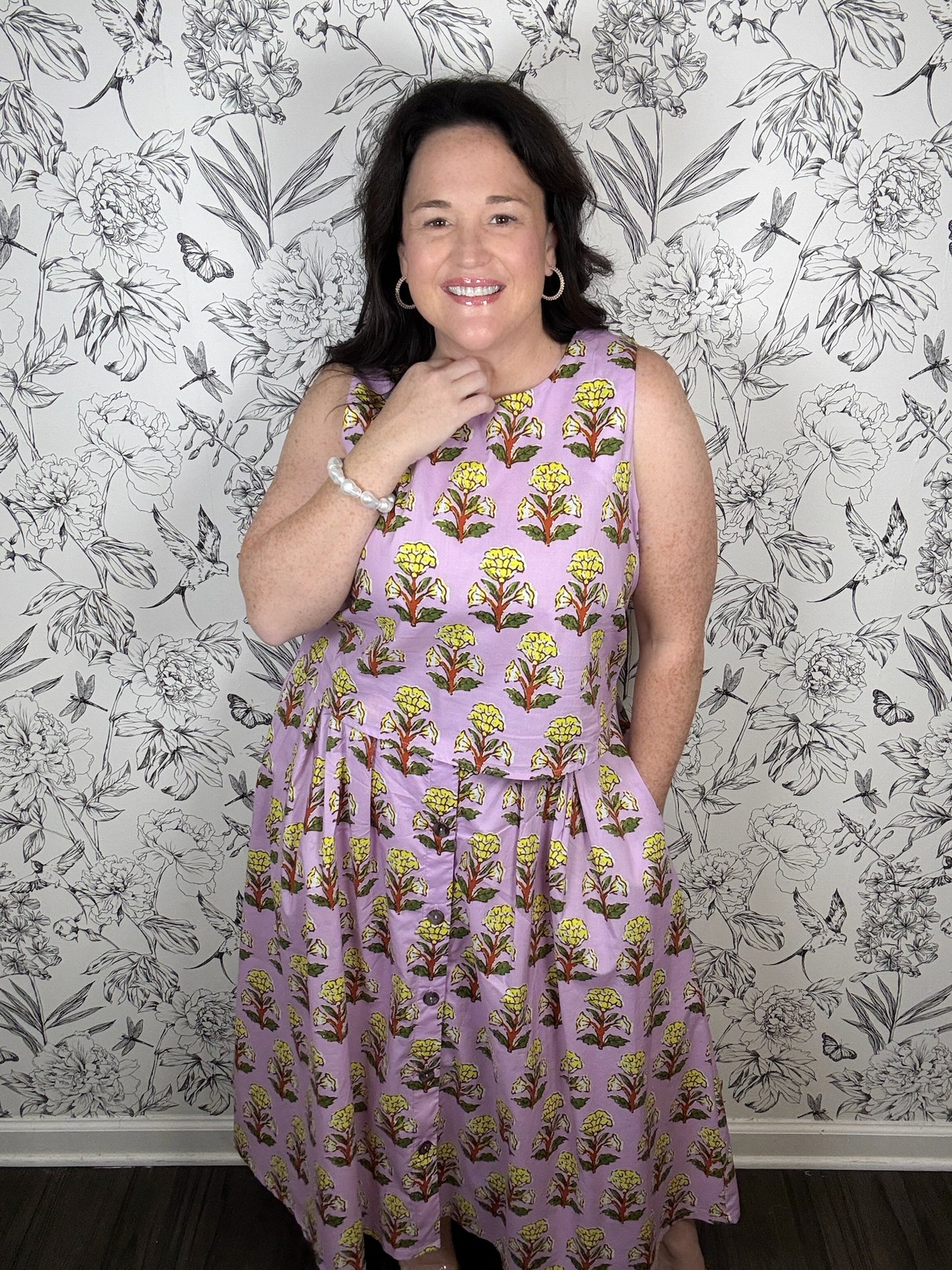 Honey & Lavender Midi Skirt