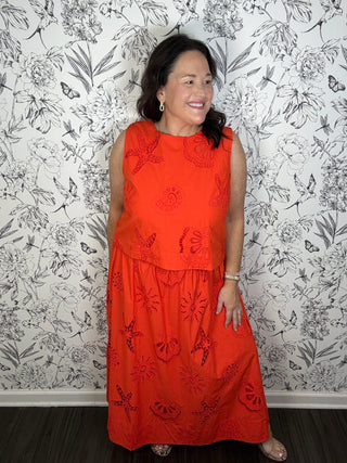 Shell We Dance Midi Skirt