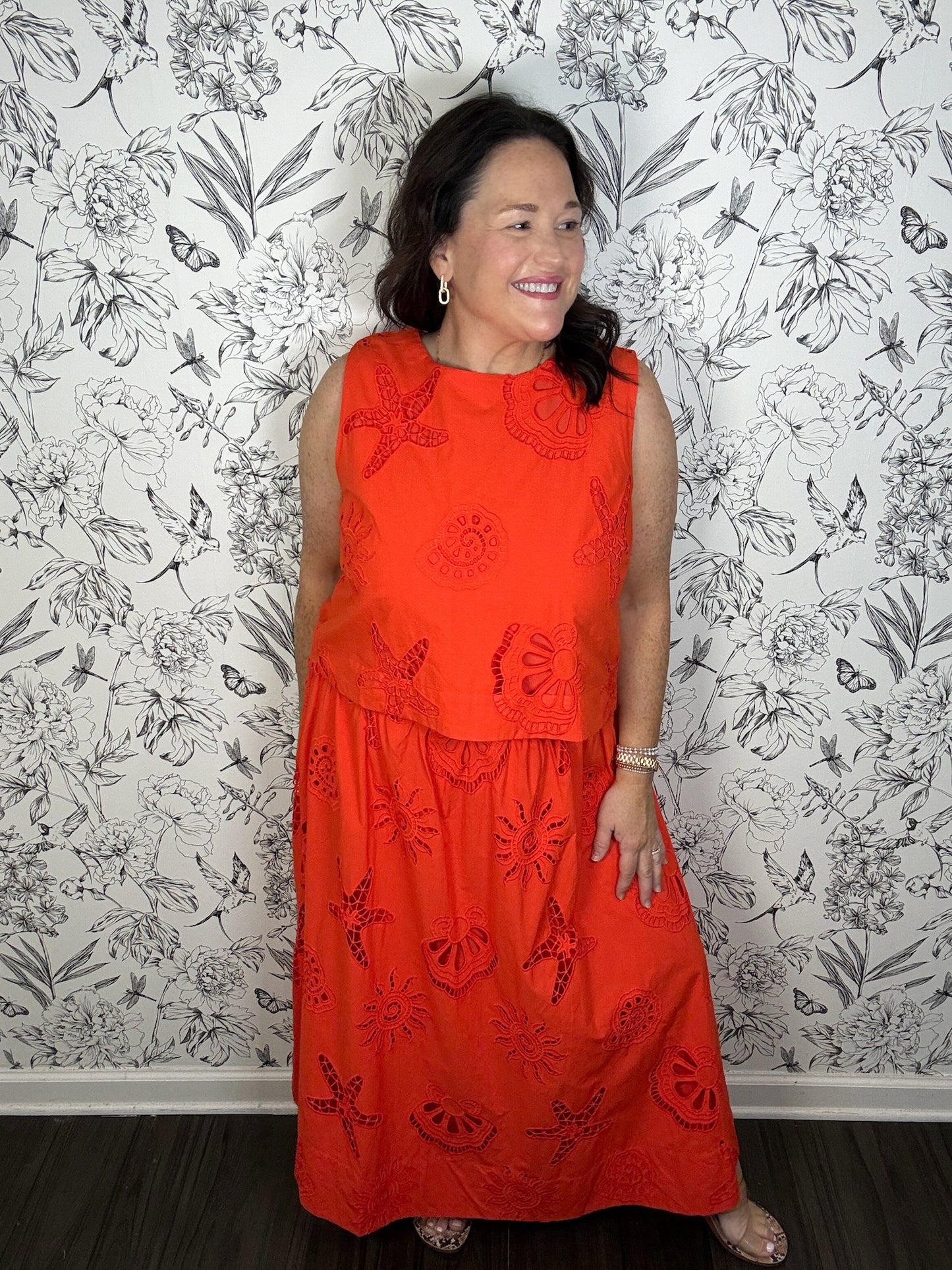 Shell We Dance Midi Skirt