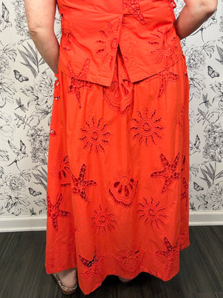 Shell We Dance Midi Skirt